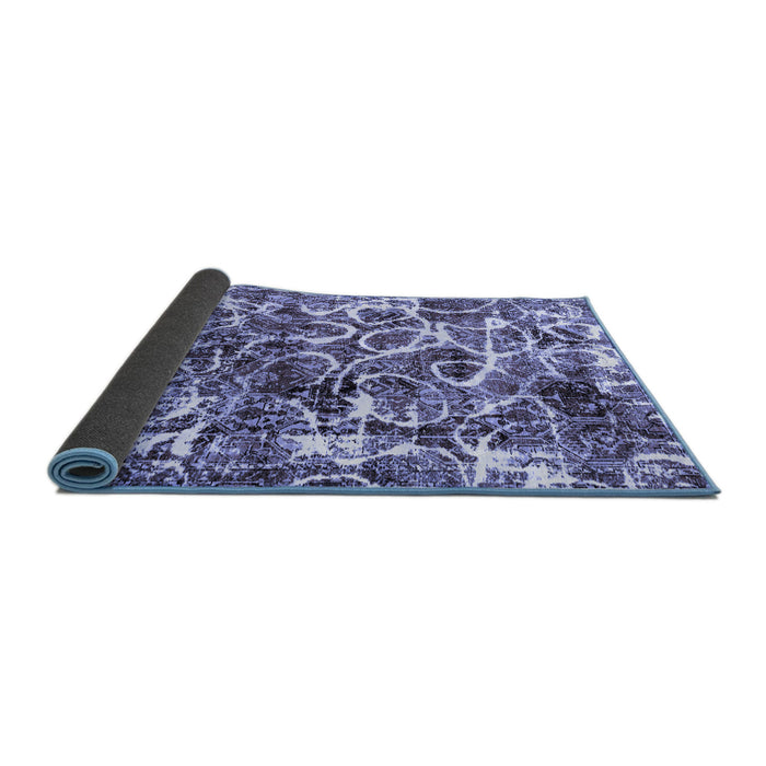 Sideview of Abstract Blue Modern Rug, abs1945blu