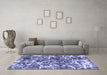 Machine Washable Abstract Blue Modern Rug in a Living Room, wshabs1945blu