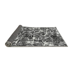 Sideview of Abstract Gray Modern Rug, abs1945gry