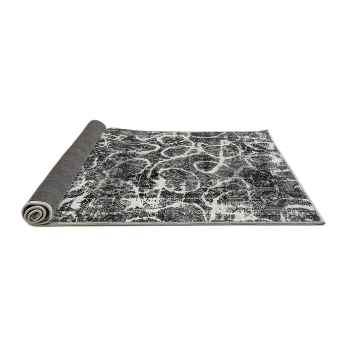 Sideview of Abstract Gray Modern Rug, abs1945gry