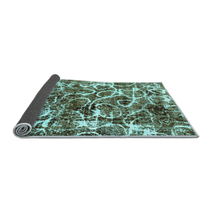 Sideview of Abstract Light Blue Modern Rug, abs1945lblu