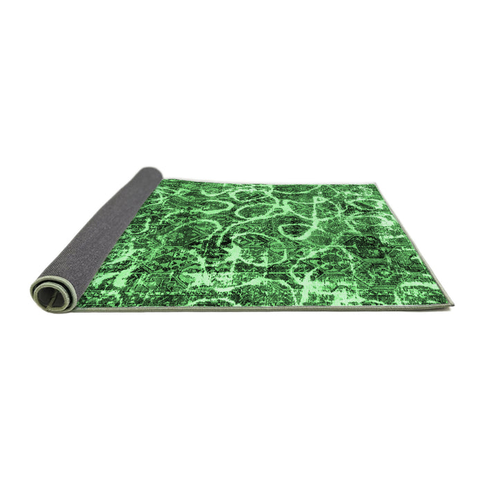 Sideview of Abstract Emerald Green Modern Rug, abs1945emgrn