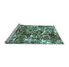 Sideview of Machine Washable Abstract Light Blue Modern Rug, wshabs1945lblu