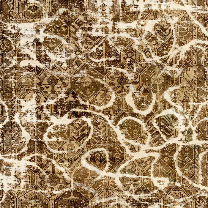 Machine Washable Abstract Saddle Brown Rug, wshabs1945