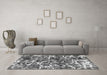 Machine Washable Abstract Gray Modern Rug in a Living Room,, wshabs1945gry