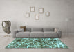 Machine Washable Abstract Light Blue Modern Rug in a Living Room, wshabs1945lblu