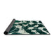 Sideview of Abstract Metallic Silver Gray Modern Rug, abs1946