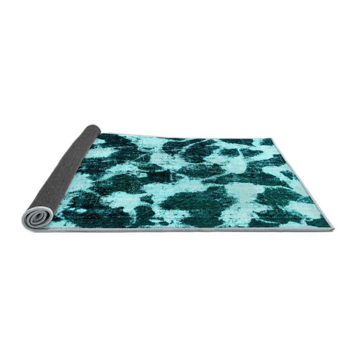 Sideview of Abstract Light Blue Modern Rug, abs1946lblu