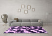 Machine Washable Abstract Pink Modern Rug in a Living Room, wshabs1946pnk