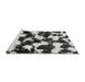 Sideview of Machine Washable Abstract Gray Modern Rug, wshabs1946gry