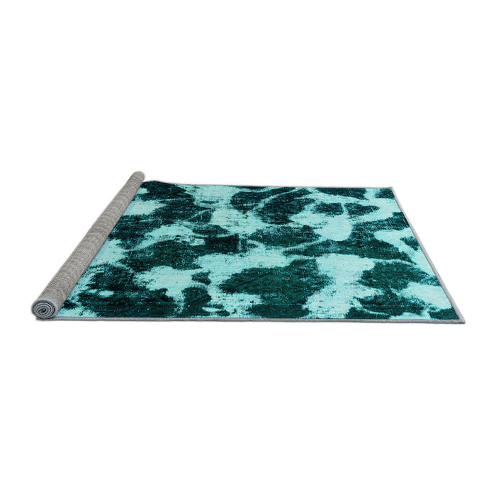 Sideview of Machine Washable Abstract Light Blue Modern Rug, wshabs1946lblu