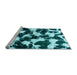 Sideview of Machine Washable Abstract Light Blue Modern Rug, wshabs1946lblu