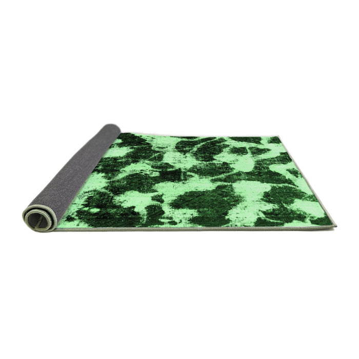 Sideview of Abstract Emerald Green Modern Rug, abs1946emgrn