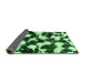 Sideview of Abstract Emerald Green Modern Rug, abs1946emgrn