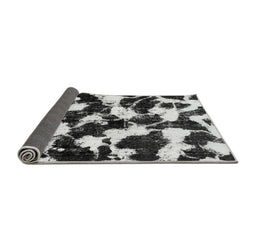 Sideview of Abstract Gray Modern Rug, abs1946gry