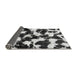 Sideview of Abstract Gray Modern Rug, abs1946gry