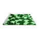 Sideview of Machine Washable Abstract Green Modern Area Rugs, wshabs1946grn