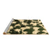 Sideview of Machine Washable Abstract Brown Modern Rug, wshabs1946brn