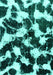 Machine Washable Abstract Turquoise Modern Area Rugs, wshabs1946turq