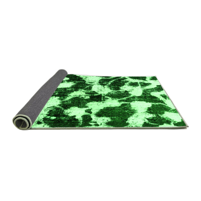 Sideview of Abstract Green Modern Rug, abs1946grn