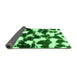 Sideview of Abstract Green Modern Rug, abs1946grn