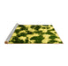 Sideview of Machine Washable Abstract Yellow Modern Rug, wshabs1946yw