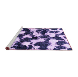 Sideview of Machine Washable Abstract Purple Modern Area Rugs, wshabs1946pur