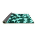 Sideview of Abstract Turquoise Modern Rug, abs1946turq