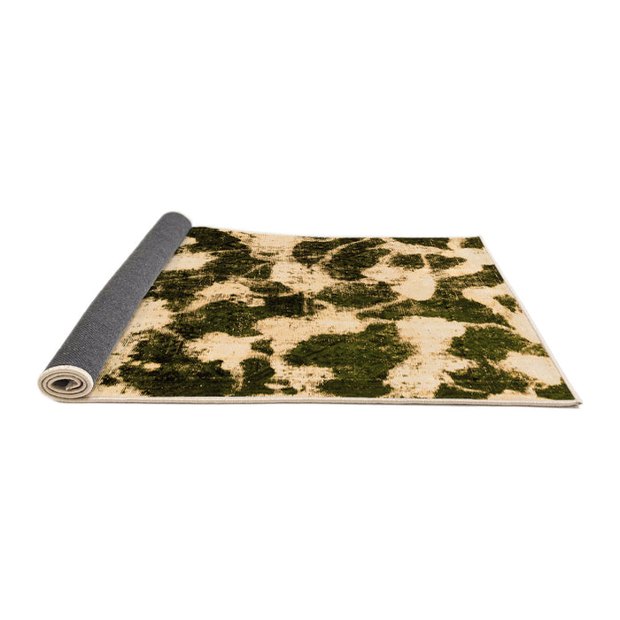 Sideview of Abstract Orange Modern Rug, abs1946org