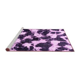 Sideview of Machine Washable Abstract Pink Modern Rug, wshabs1946pnk