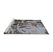 Sideview of Machine Washable Abstract Blue Gray Rug, wshabs1947