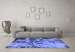 Machine Washable Persian Blue Bohemian Rug in a Living Room, wshabs1947blu