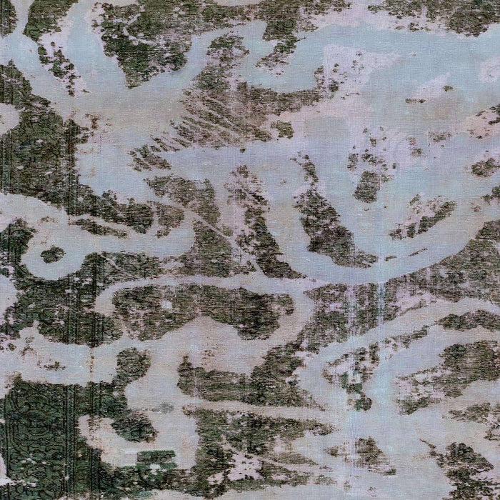 Square Machine Washable Abstract Blue Gray Rug, wshabs1947