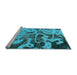 Sideview of Machine Washable Persian Light Blue Bohemian Rug, wshabs1947lblu