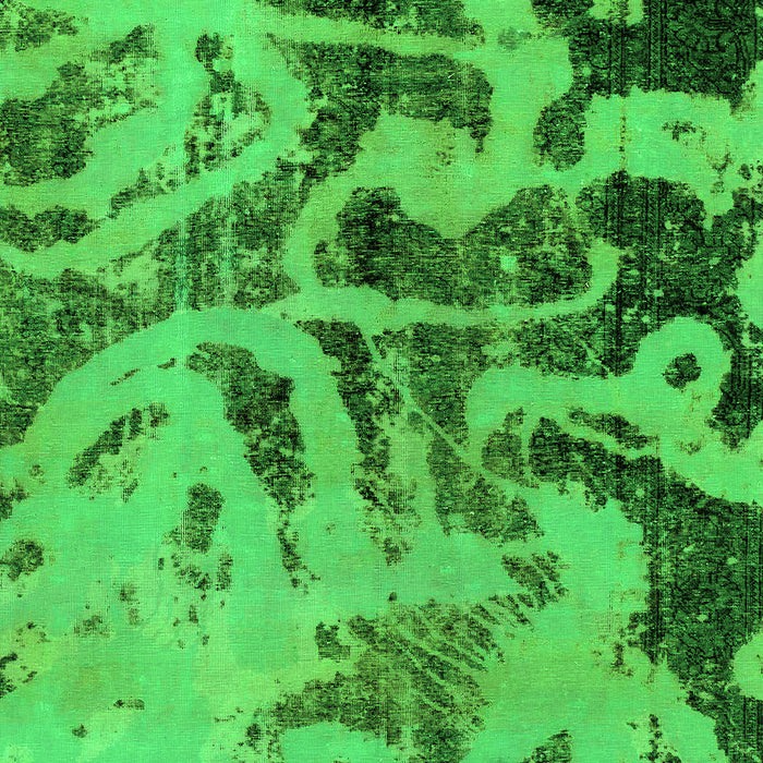 Machine Washable Persian Green Bohemian Area Rugs, wshabs1947grn