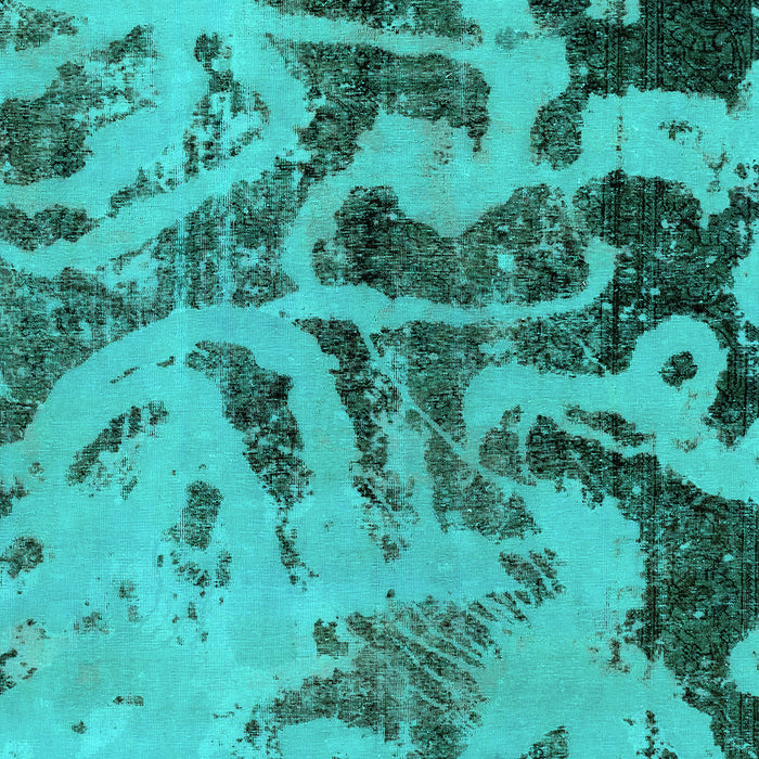 Machine Washable Persian Turquoise Bohemian Area Rugs, wshabs1947turq