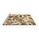 Sideview of Machine Washable Abstract Light Brown Rug, wshabs1948