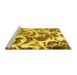 Sideview of Machine Washable Abstract Yellow Modern Rug, wshabs1948yw