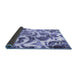 Sideview of Abstract Blue Modern Rug, abs1948blu