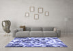 Machine Washable Abstract Blue Modern Rug in a Living Room, wshabs1948blu