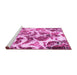 Sideview of Machine Washable Abstract Pink Modern Rug, wshabs1948pnk