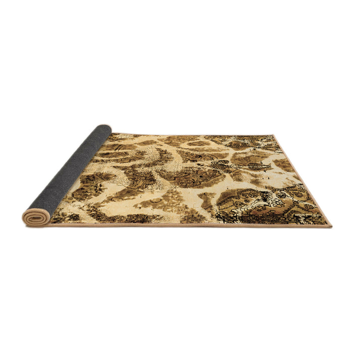 Sideview of Abstract Brown Modern Rug, abs1948brn