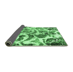Sideview of Abstract Emerald Green Modern Rug, abs1948emgrn