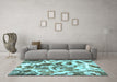 Machine Washable Abstract Light Blue Modern Rug in a Living Room, wshabs1948lblu