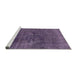 Sideview of Machine Washable Abstract Purple Rug, wshabs1949