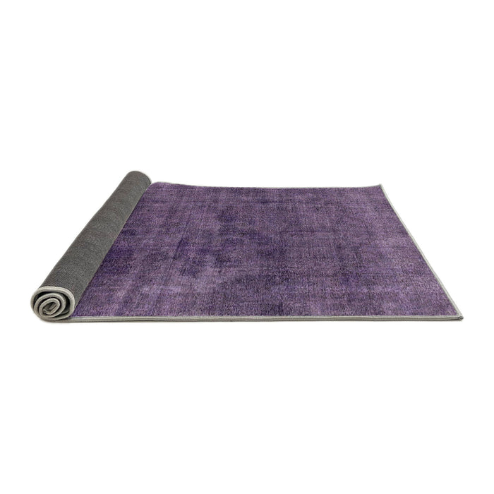 Sideview of Abstract Purple Modern Rug, abs1949