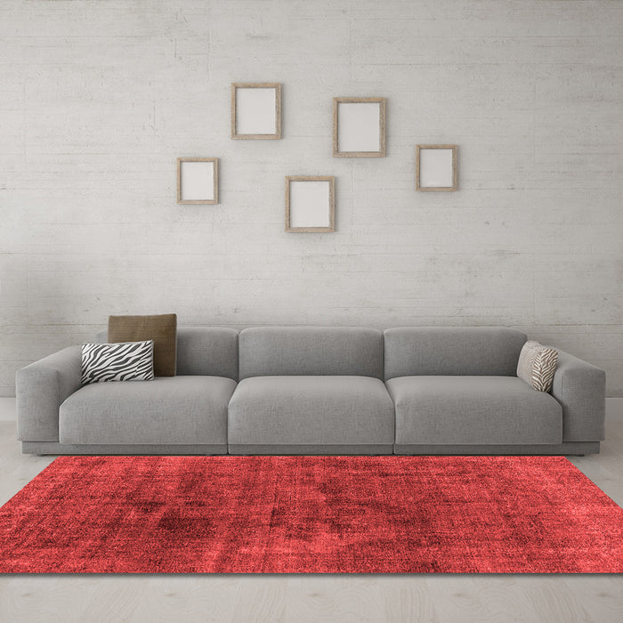 Modern Red Washable Rugs