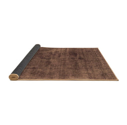Sideview of Abstract Brown Modern Rug, abs1949brn