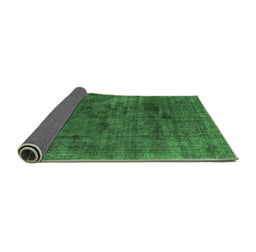 Sideview of Abstract Emerald Green Modern Rug, abs1949emgrn