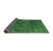 Sideview of Abstract Emerald Green Modern Rug, abs1949emgrn